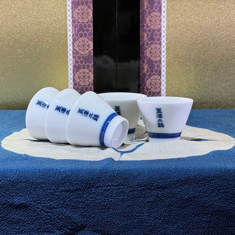 泽之鹤 小清酒杯 - 酒杯/酒器 - 瓷 白色