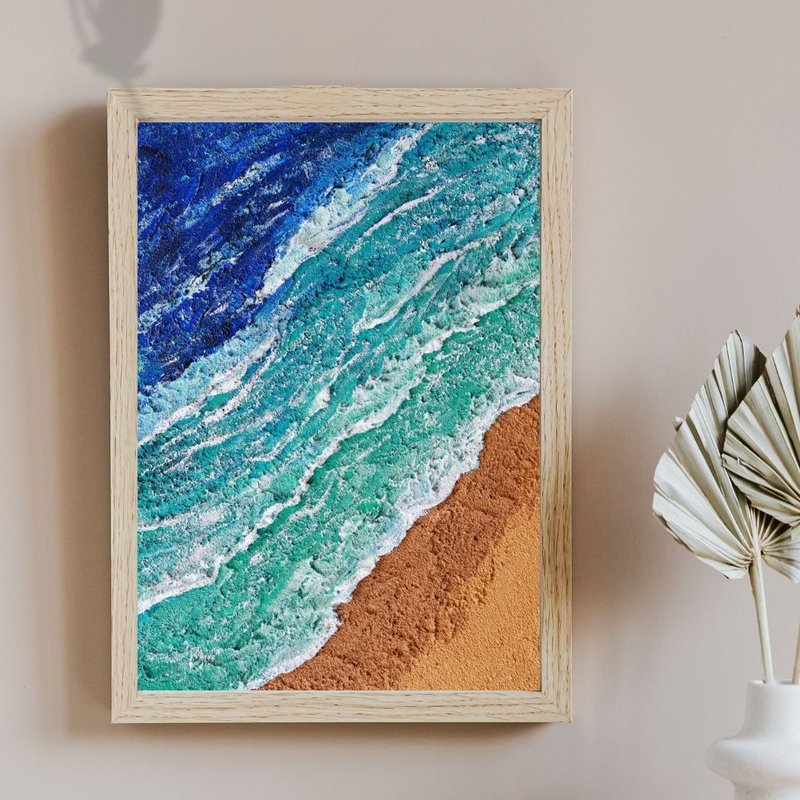 台北【听海的声音】肌理画课程 - 插画/绘画/写字 - 棉．麻 