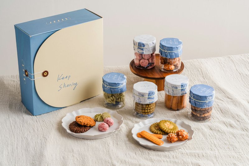 澎派礼盒 经典款-蛋奶素 - 手工饼干 - 新鲜食材 黄色