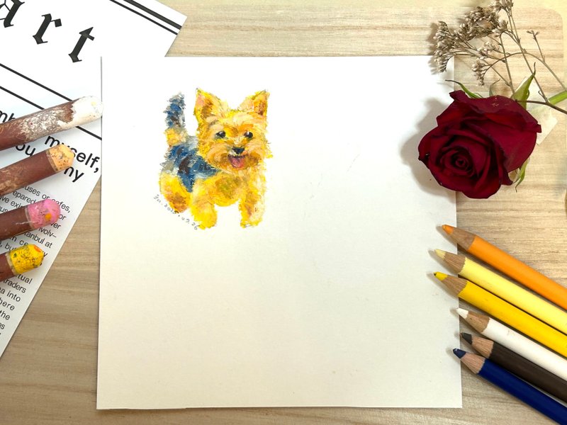 无框| 宠物似颜绘、定制宠物画、手绘宠物画、宠物肖像 - 订制画像 - 纸 