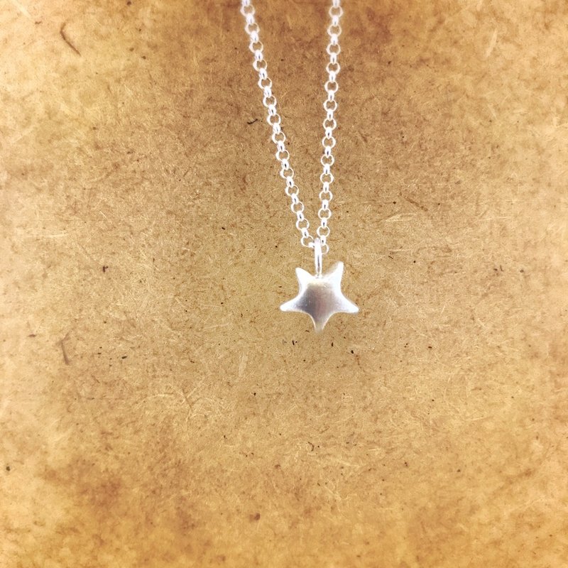 愿望星星锁骨纯银项链 - 锁骨链 - 其他金属 银色