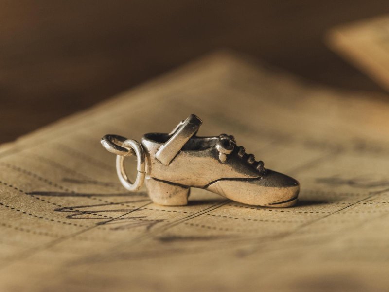 复古靴子纯银吊饰 - 吊饰 - 纯银 