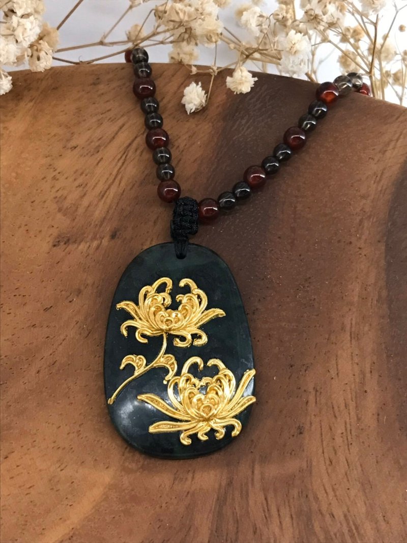 晨墨饰金系列-富贵 项链 坠子 - 项链 - 玉石 金色