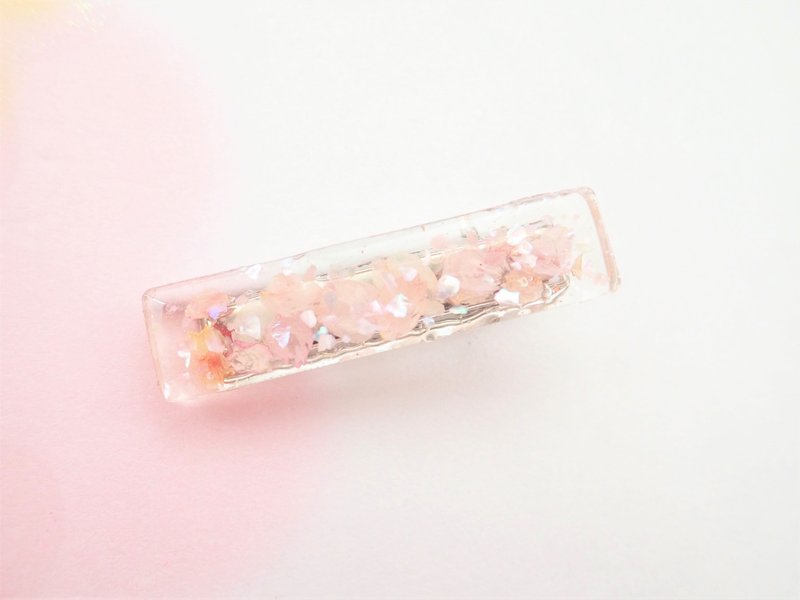 Sakura Fubuki Keio Sakura Petal Hair Clip - 发饰 - 植物．花 粉红色