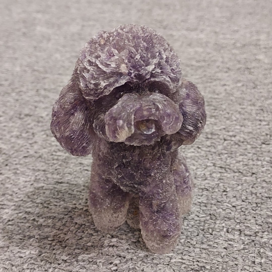 紫晶 碎石 水晶 贵妇犬 - 摆饰 - 水晶 