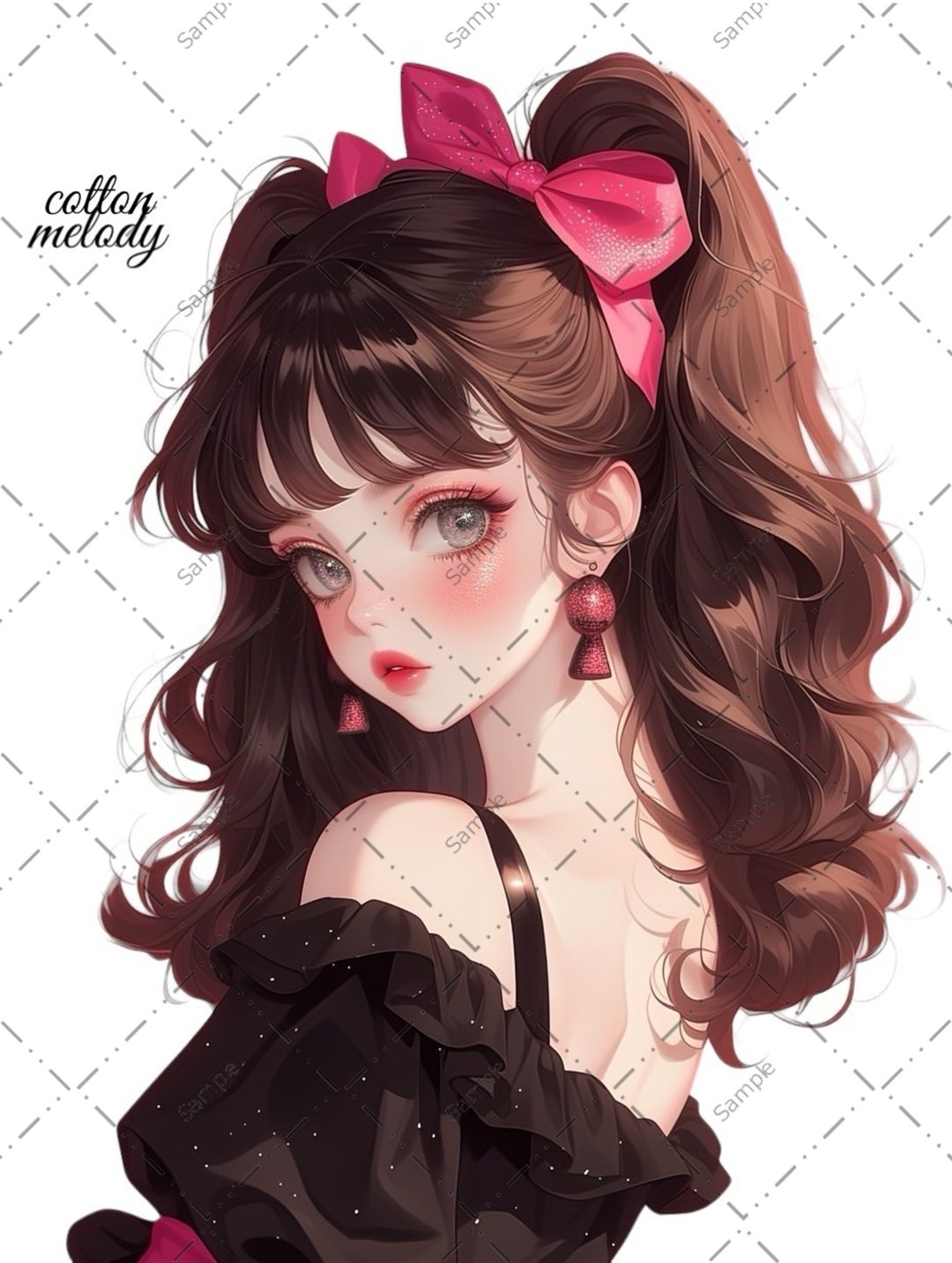 original sticker no.953B 人物贴纸 原创贴纸 人物贴纸 女孩贴纸 原创人物贴纸 - 贴纸 - 纸 
