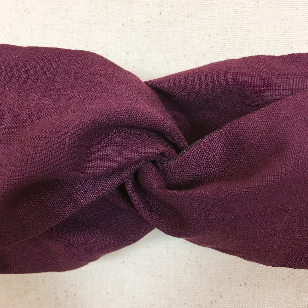 Mr.Tie 独家设计 手工缝制 玫瑰发带 Rose Hairband 011 - 发饰 - 棉．麻 紫色