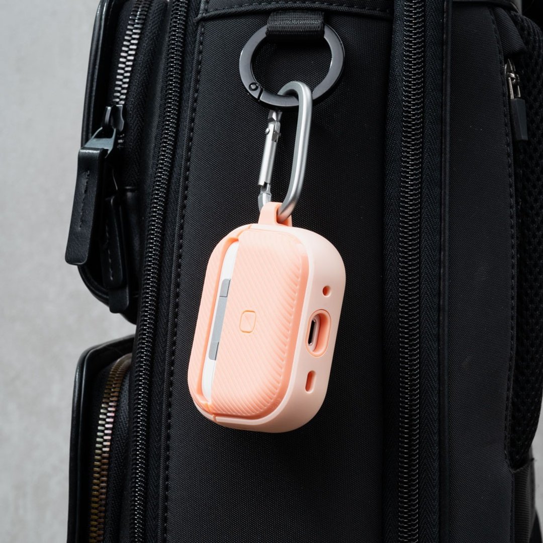 AirPods Pro 2  Clyde 卡扣式双料保护套 附登山扣 -浅粉/绉粉 - 耳机收纳 - 其他材质 粉红色