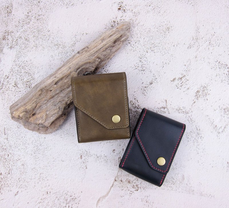 菸盒 /收纳盒 /名片盒 /手染植鞣牛皮 - 名片夹/名片盒 - 真皮 多色