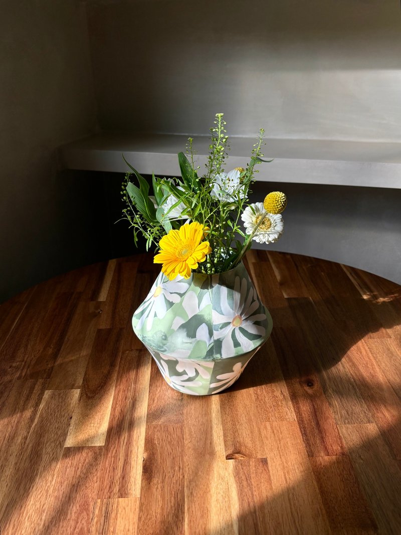 雏菊几何大花器 - 花瓶/陶器 - 瓷 