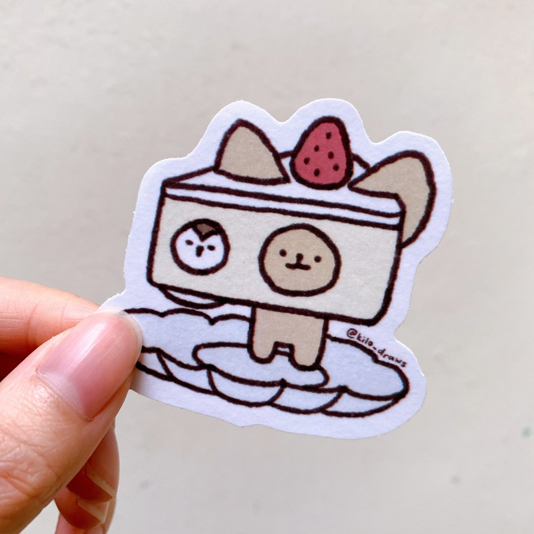 KILO贴纸 | Cheese Cake - 贴纸 - 纸 卡其色