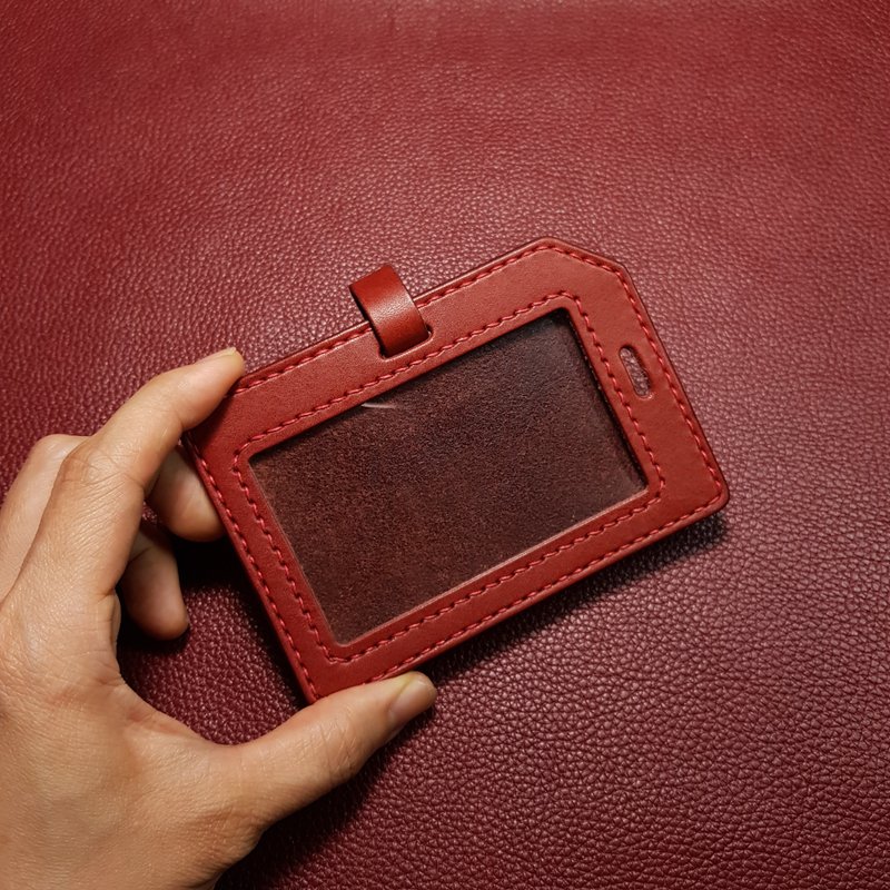 天然牛皮革横直式两用证件套_红色 - 证件套/卡套 - 真皮 红色