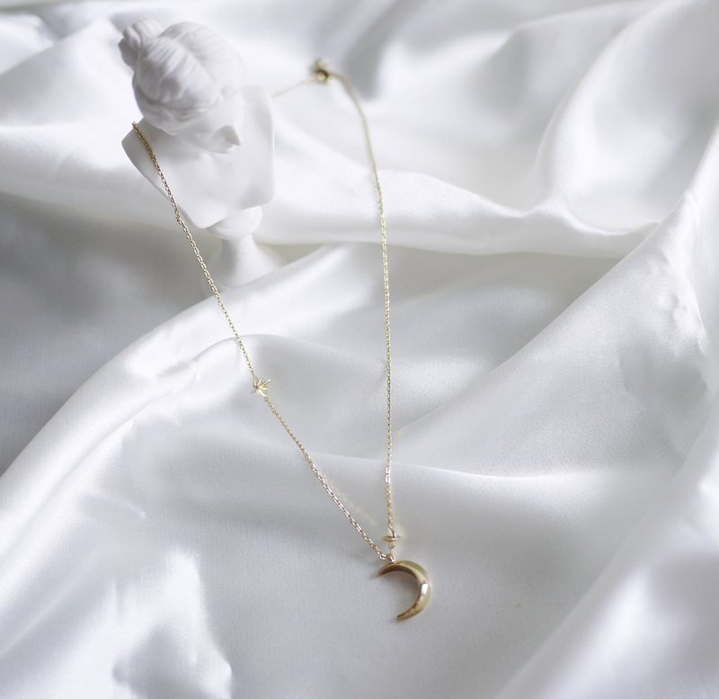细致月牙小星辰淡金 项链 - 项链 - 其他金属 金色