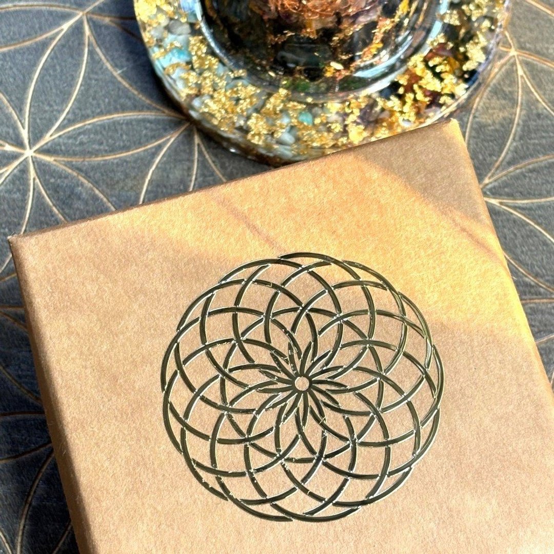 【独家设计】生命之籽钍罗斯管神圣几何金属贴纸 - 贴纸 - 其他金属 金色
