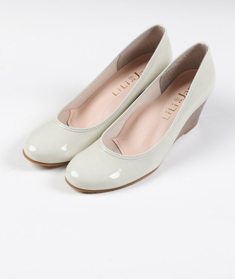 【雨中梦境】超轻巧终极防水弹性楔型鞋_象牙杏白 - 雨鞋/雨靴 - 防水材质 白色