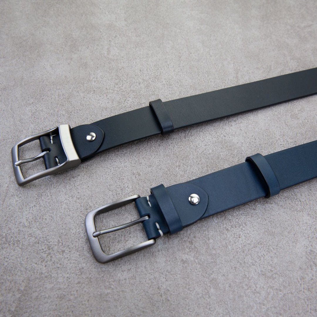 皮带 腰带 礼物 belt 真皮 牛皮 定制 烫金 38mm - 皮带/腰带 - 真皮 黑色