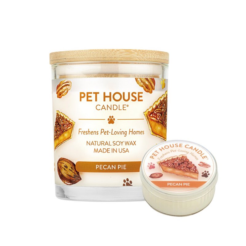 【美国PET HOUSE】室内除臭宠物香氛蜡烛-胡桃派 - 蜡烛/烛台 - 蜡 