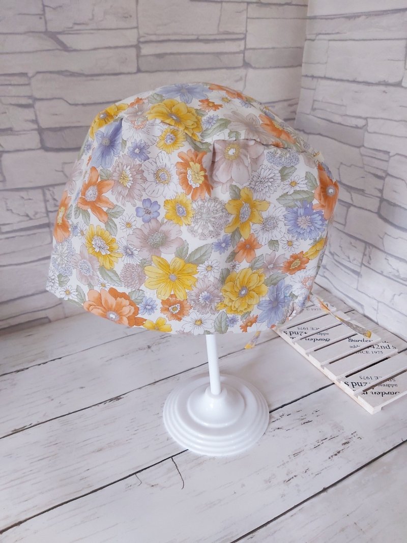 医护双层手术帽、工作帽、烘培帽 富贵吉祥花系列  浅色底 - 帽子 - 棉．麻 多色