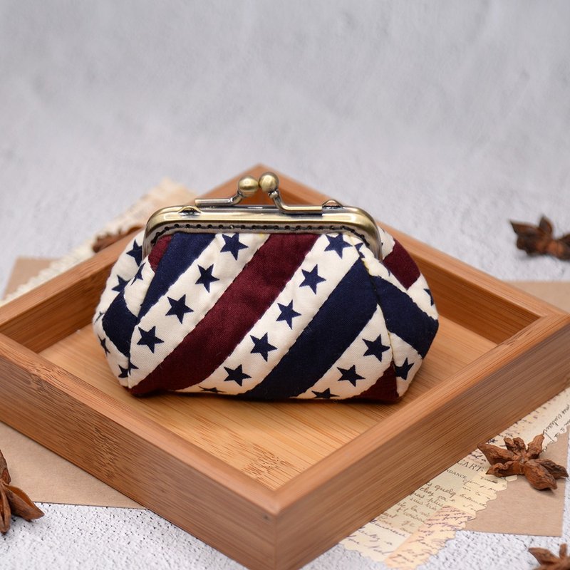 【现货*1】美式星星 长型口金包零钱包 - 零钱包 - 棉．麻 多色