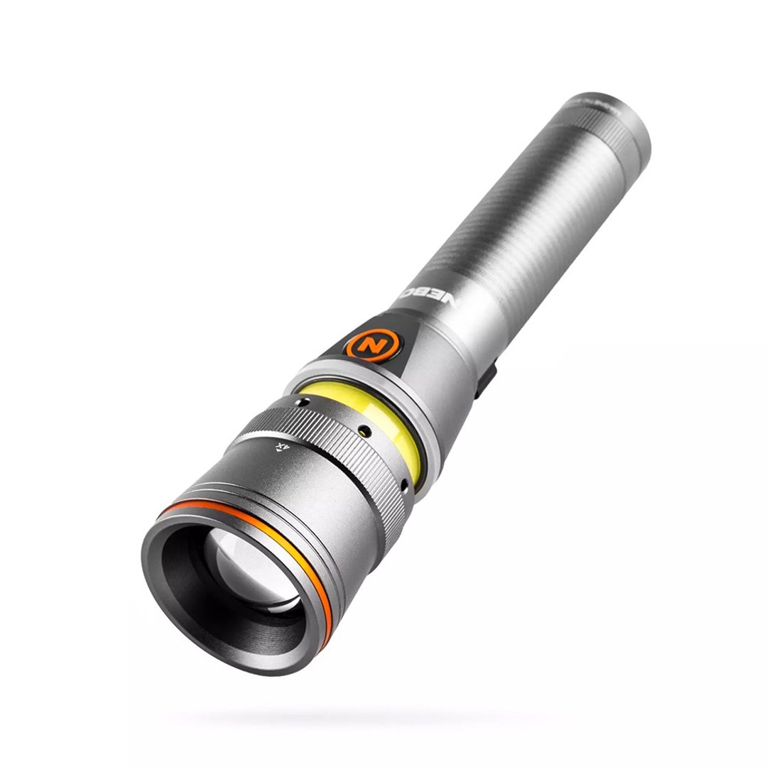 【NEBO】富兰克林 旋转两用手电筒-USB充电 400流明 IPX4 - 露营用品 - 其他金属 灰色