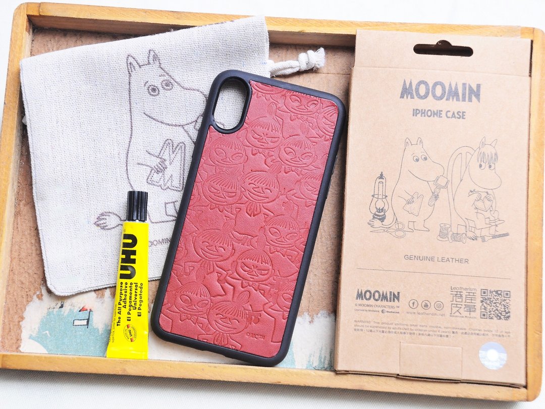 MOOMINx港产皮革 阿美 手机殻 材料包 iPhone 正式授权 小不点 - 手机壳/手机套 - 真皮 红色