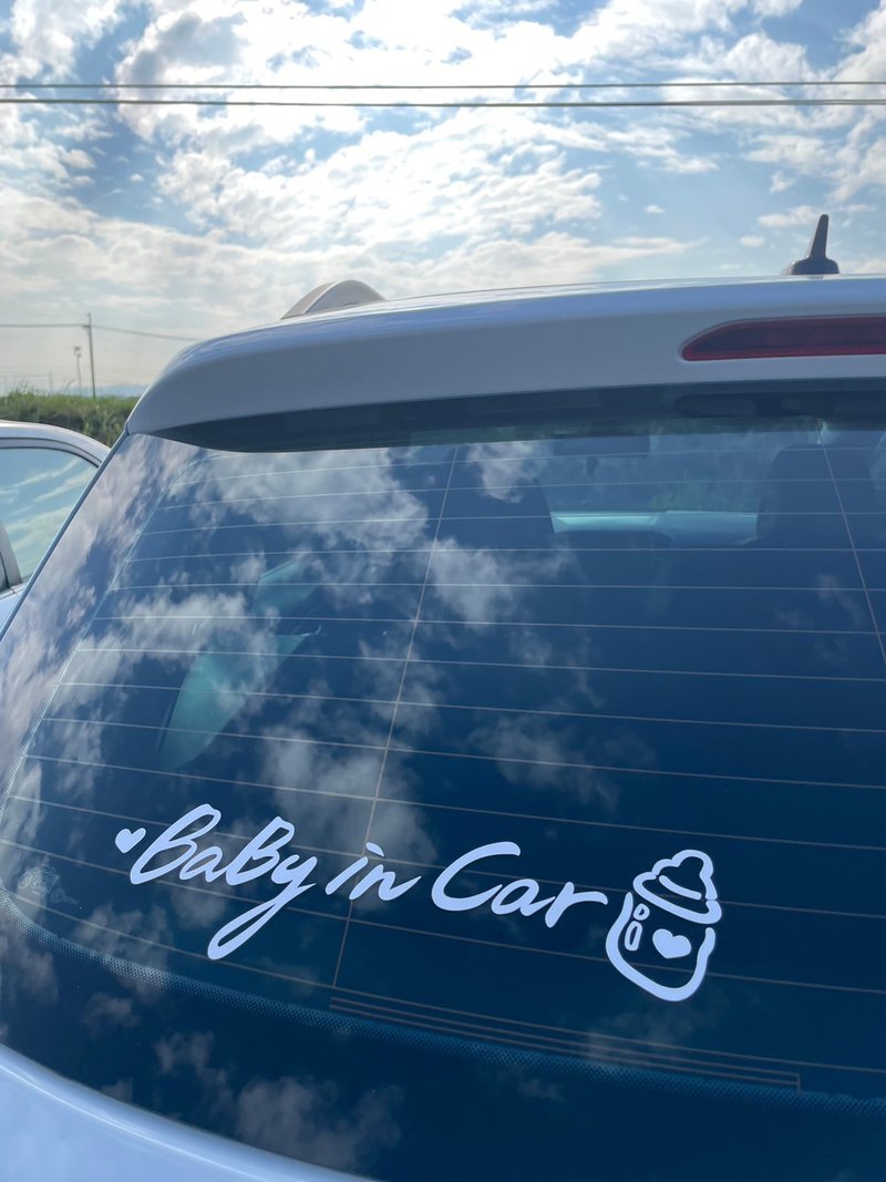 Baby In Car 车贴 车贴纸 防水贴纸 - 贴纸 - 其他材质 白色