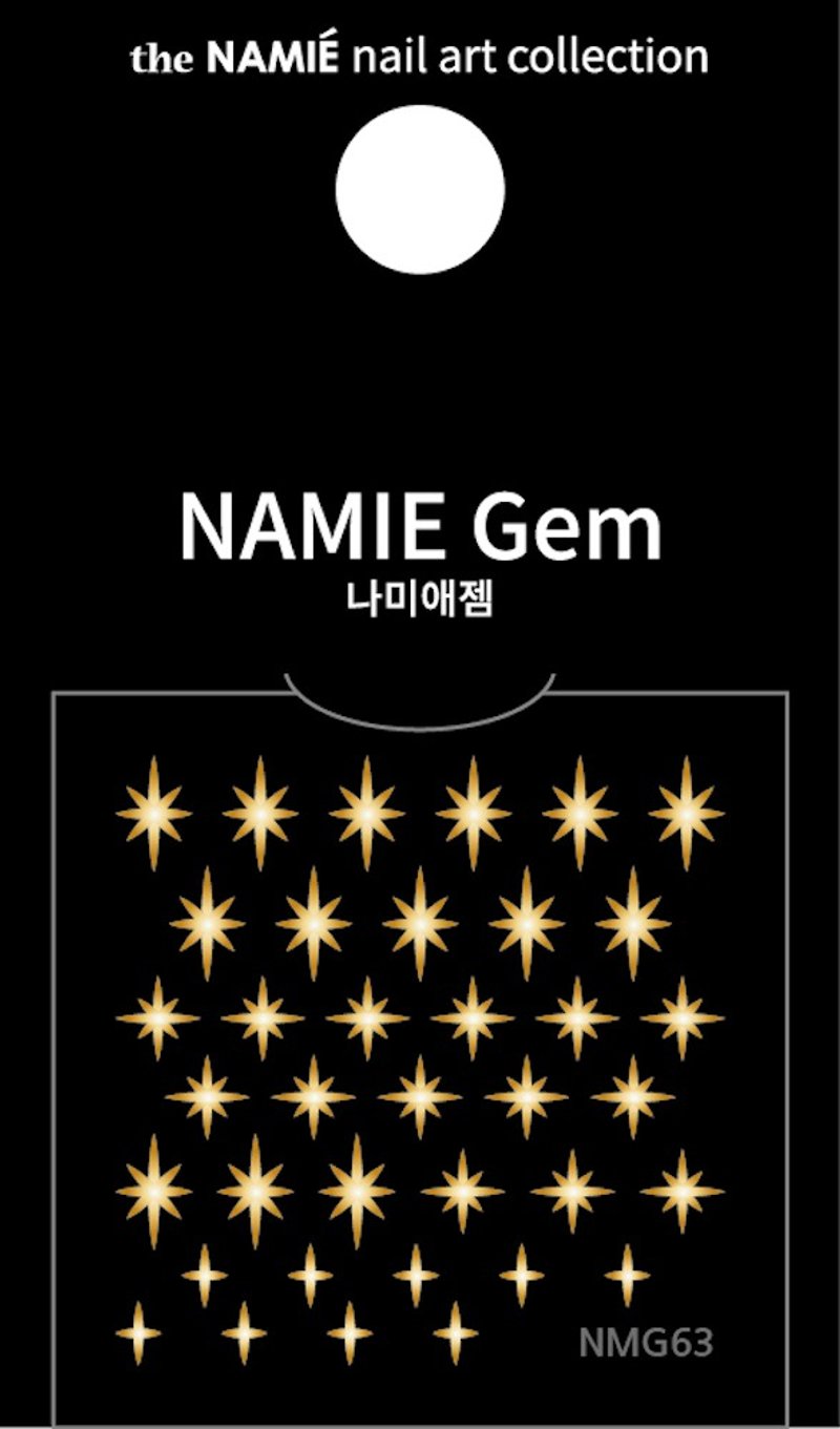 【专业用】NAMIE Gem 美甲装饰艺术贴纸 Normal Metallic 63 - 指甲油/指甲贴 - 纸 金色