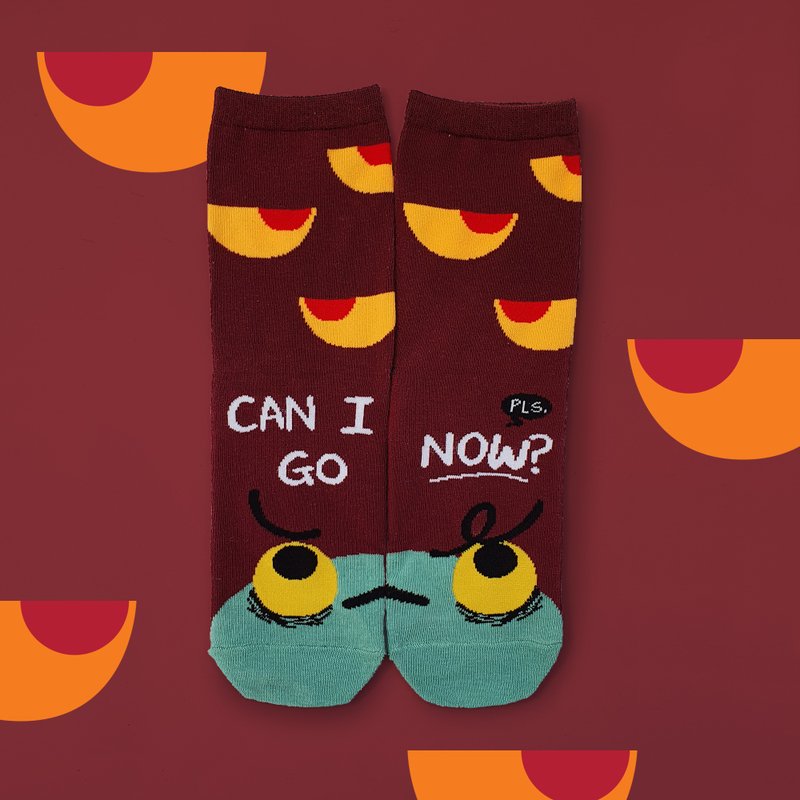 Can I go now? socks - 其他 - 棉．麻 黄色