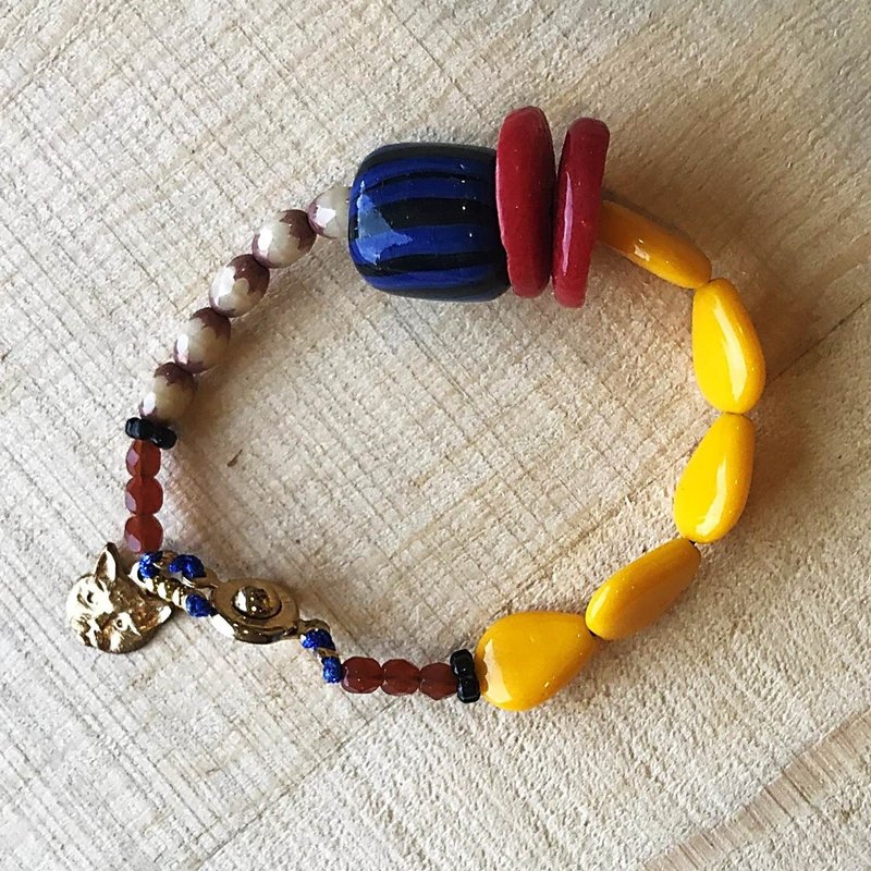 ［ Cat and Mice • Beads beat Beads］ bracelet collection-[BIG] 002 - 手链/手环 - 压克力 多色