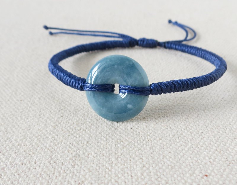 【金刚结】本命年【岁岁平安】翡翠韩国蜡线手链GA03招财、避邪 - 手链/手环 - 宝石 多色