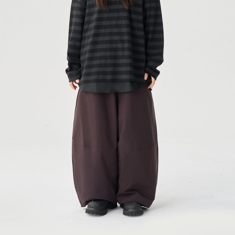 TopBasics 阔腿灯笼裤 - 男士长裤 - 聚酯纤维 紫色