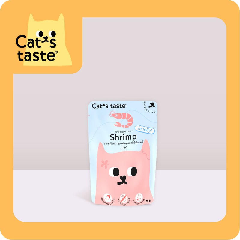 Cat's Taste吞拿鱼虾啫喱湿猫粮 - 猫罐头/鲜食 - 新鲜食材 