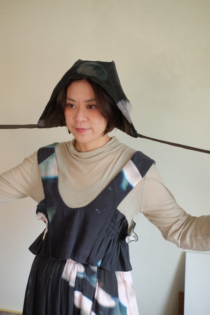 暖暖拼接  |  抽绳帽子 - 帽子 - 其他材质 黑色