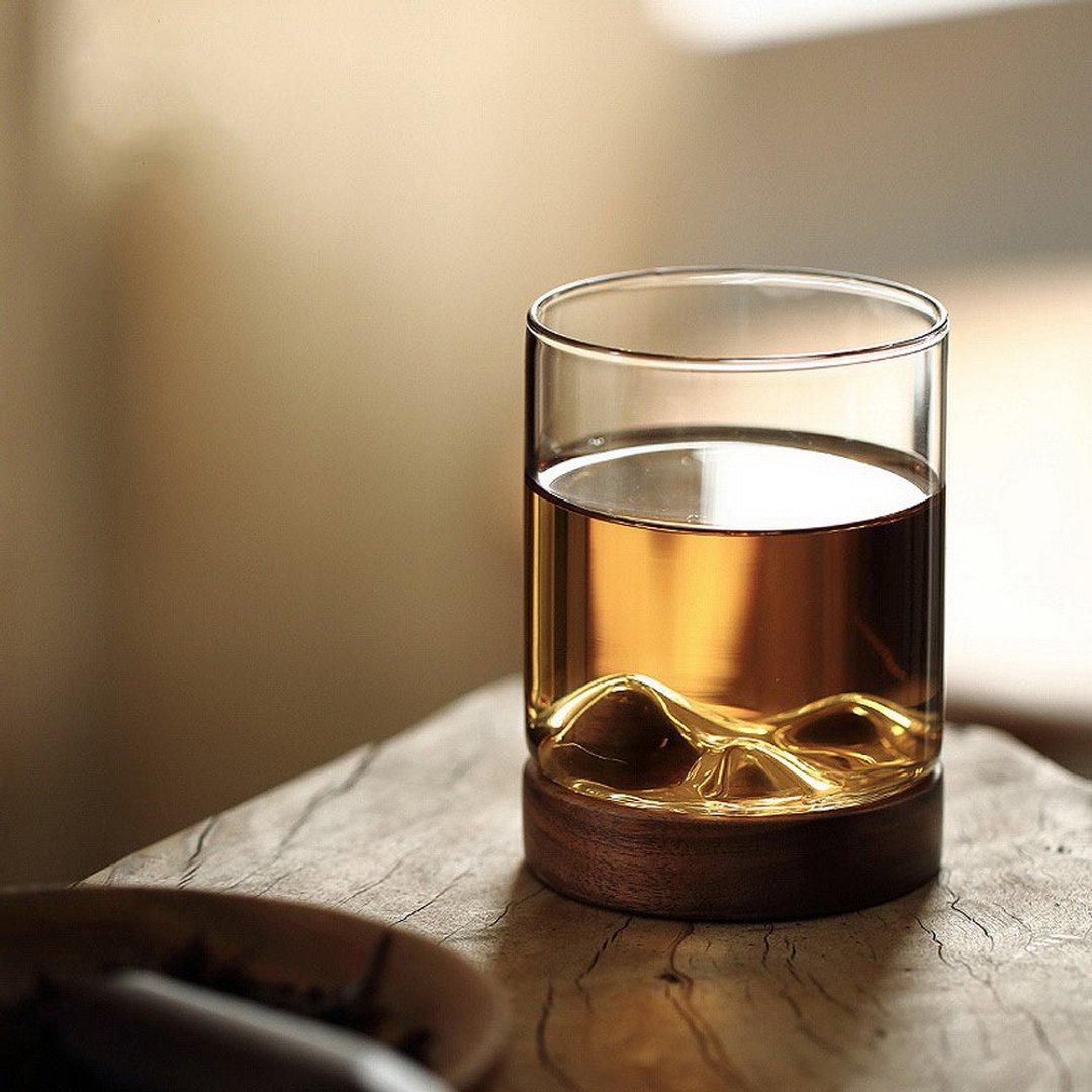 木笙山型水杯。北美胡桃 - 茶具/茶杯 - 木头 咖啡色