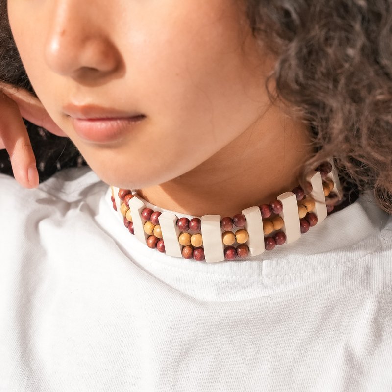 【原风艺站】赛德克族颈链 (男) | 原住民 族服 台湾印象 丰年祭 - 项链 - 陶 红色