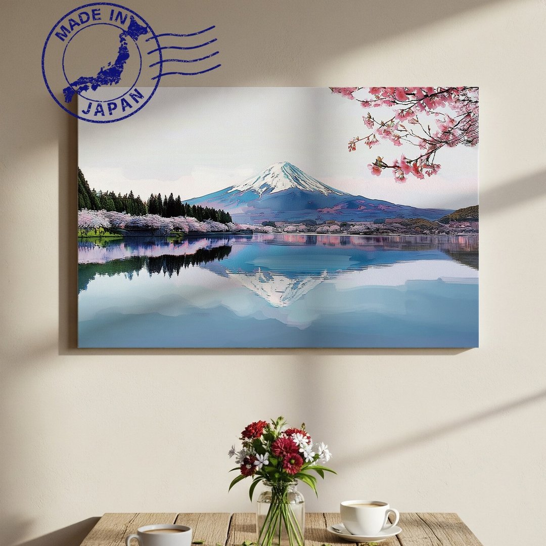 日本制帆布画・富士山・日本风景・送礼、摆设、装饰 - 墙贴/壁贴 - 棉 