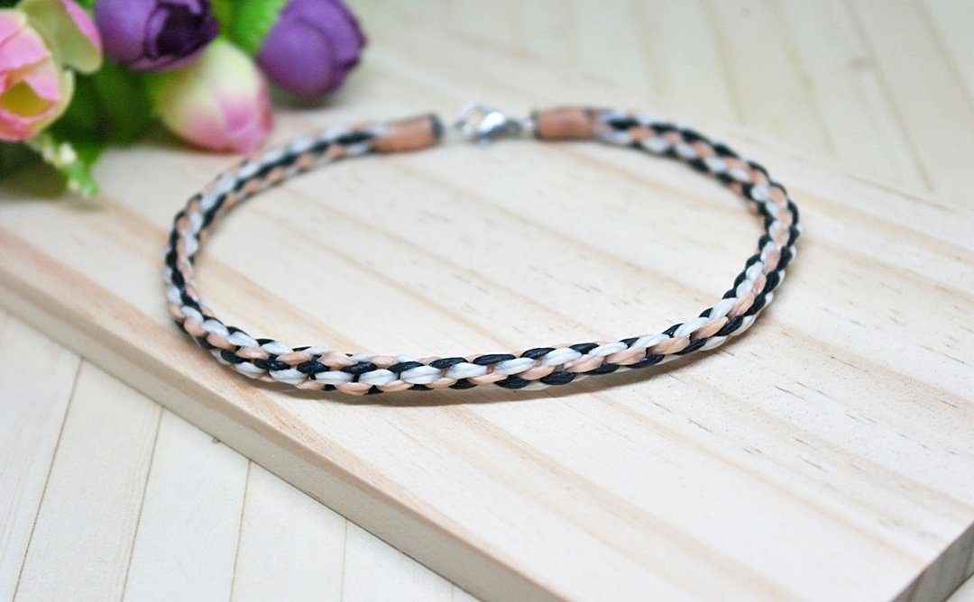 手编蚕丝蜡线素款 <秀> ((脚链款)) //可以自选颜色// -热门款- - 脚链/脚环 - 蜡 黑色