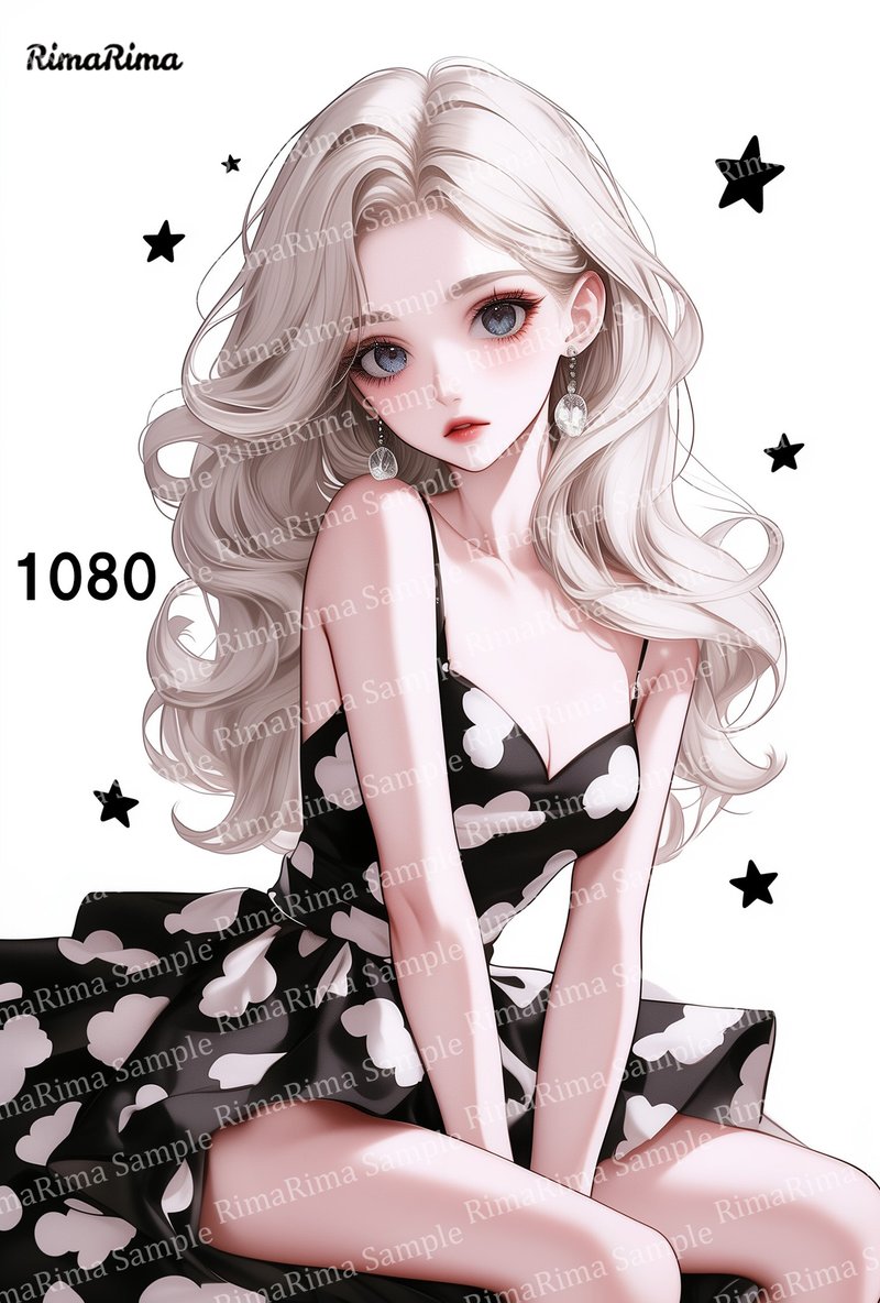 1080 原创贴纸 原创人物贴纸 贴纸 标签 りまりま RimaRima - 贴纸 - 纸 