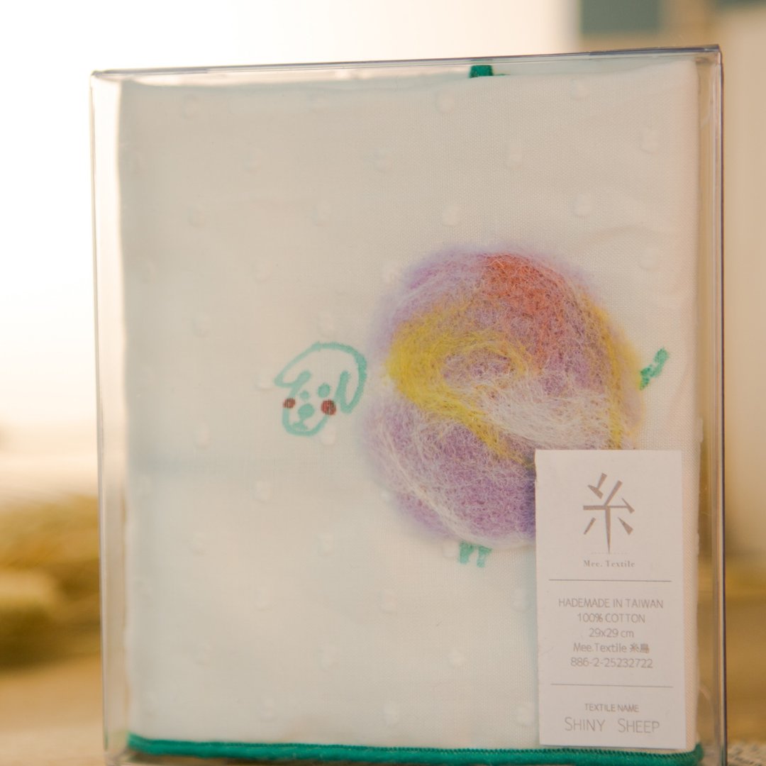 Shiny Sheep 小羊毡画口布/手帕 - 围嘴/口水巾 - 羊毛 粉红色