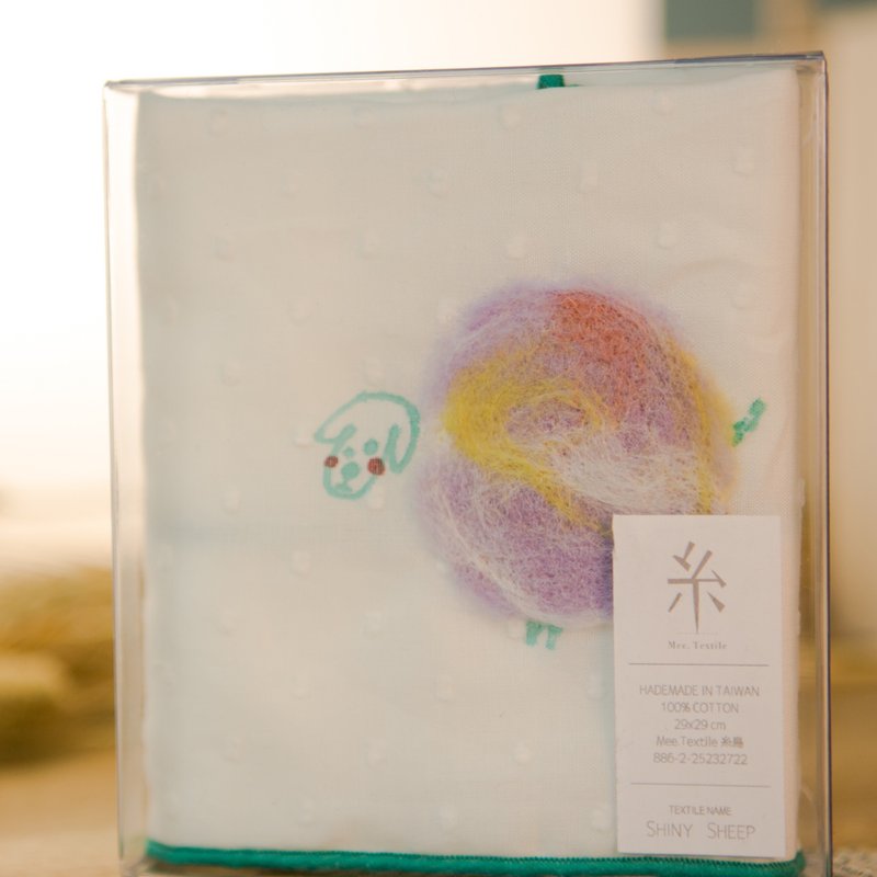 Shiny Sheep 小羊毡画口布/手帕 - 围嘴/口水巾 - 羊毛 粉红色