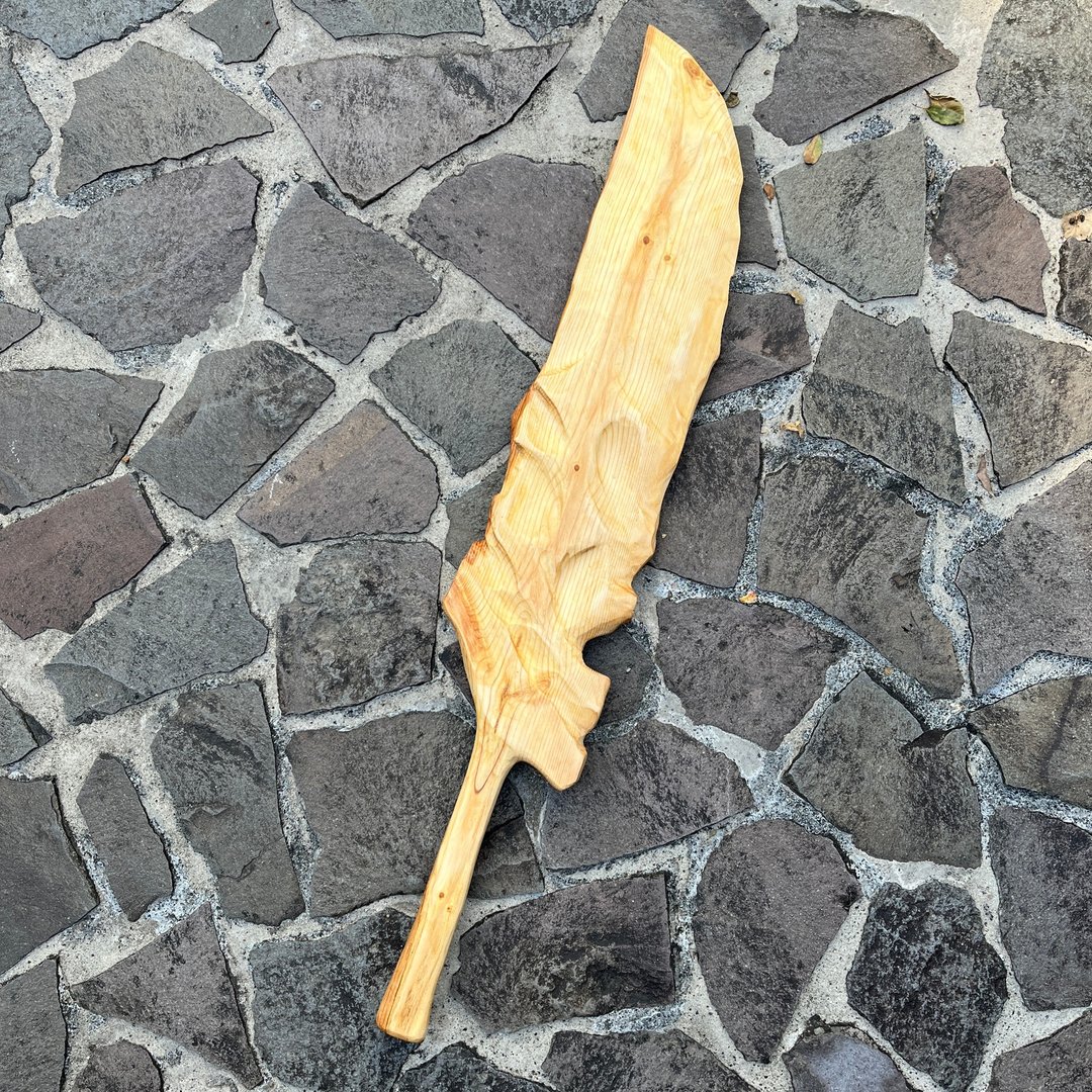我贩剑　妖刀　大竹午　手工木剑　艺术木刀　运动太极刀　魔剑 - 摆饰 - 木头 红色
