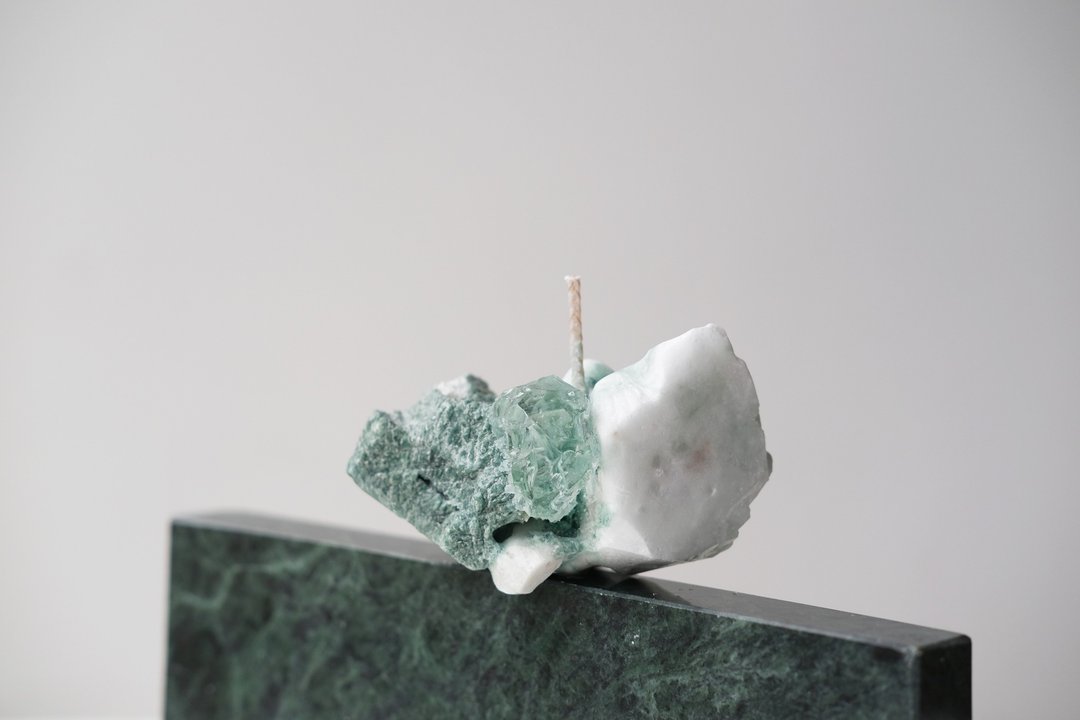 凿石砾矿石水晶造型香氛蜡烛 - 蜡烛/烛台 - 蜡 多色