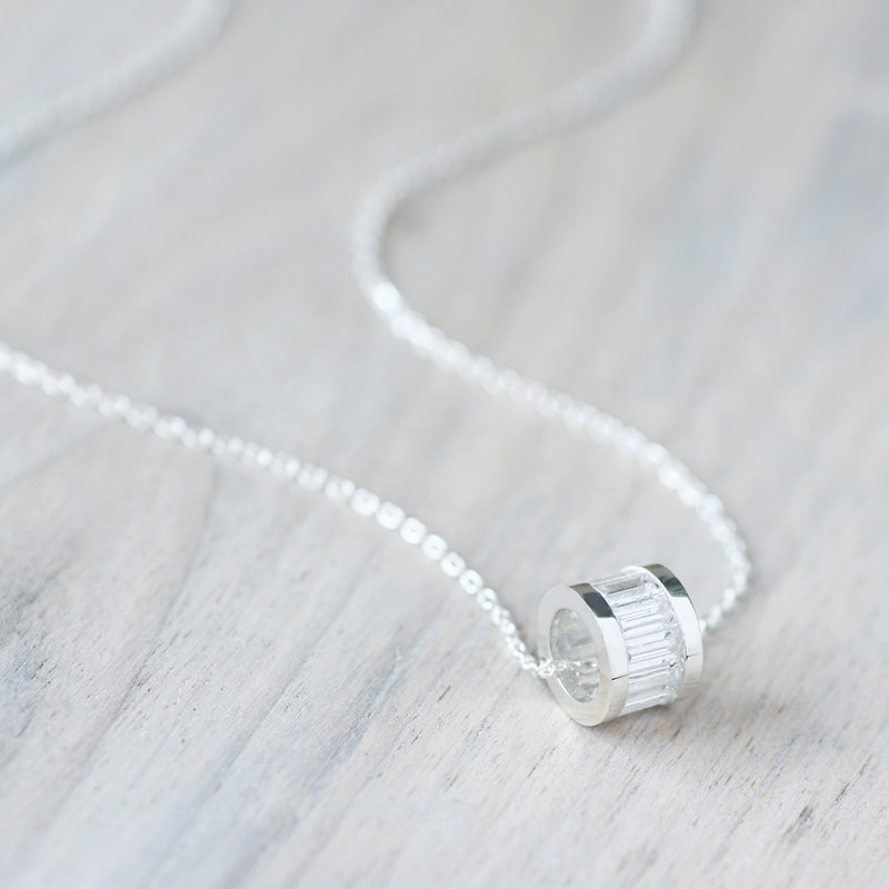 圆环 颈链 925银 - 项链 - 其他金属 银色