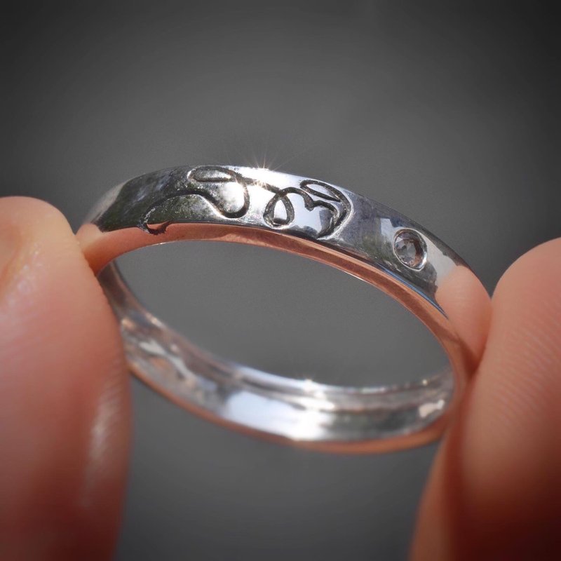 Sati ring #minimconcious #minimsignature #minimring R551 - 戒指 - 纯银 