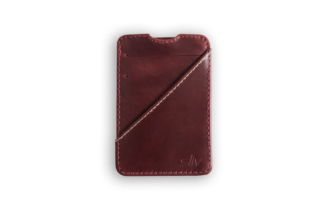 Trento Slim Wallet (Burgundy) - 皮夹/钱包 - 真皮 红色