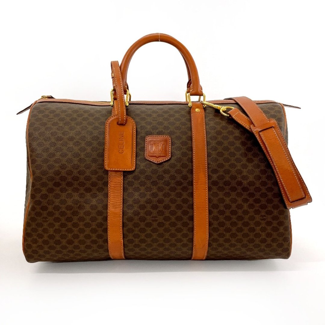 【日本直送 二手美品】CELINE 波士顿包 旅行袋 旅用 Macadam PVC/皮革 棕色 古董精品 - 其他 - 其他材质 咖啡色