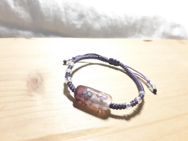 柚子林琉璃 - 花儿之宴 - 薰 - 可碰水手环 - 手链/手环 - 琉璃 紫色