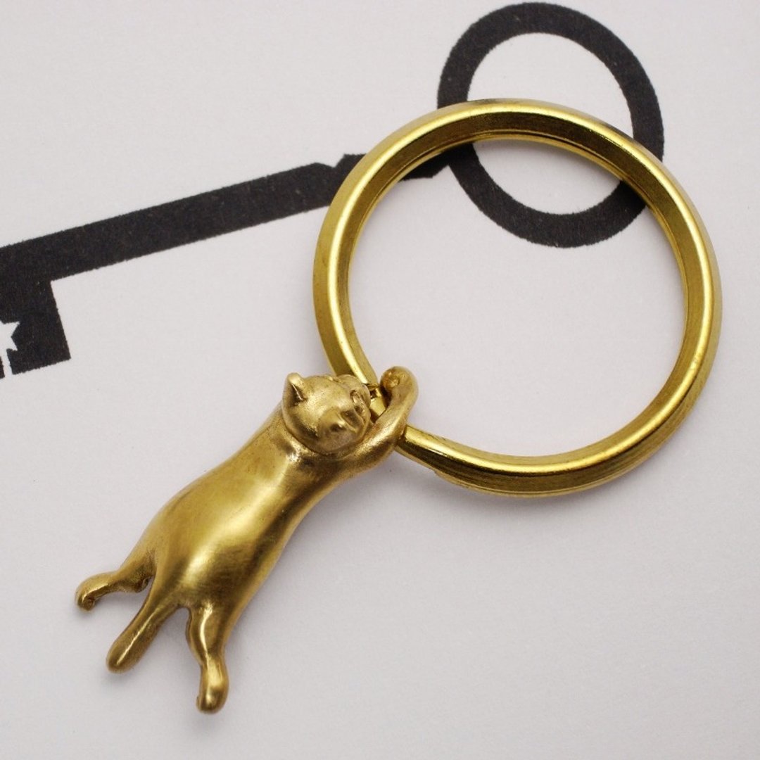 Robin Neko Key Ring / Goodluck Charm Key Ring - 钥匙链/钥匙包 - 其他金属 橘色