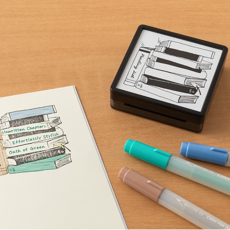 MIDORI 海外限定手绘浸透印章-阅读清单 - 印章/印台 - 塑料 