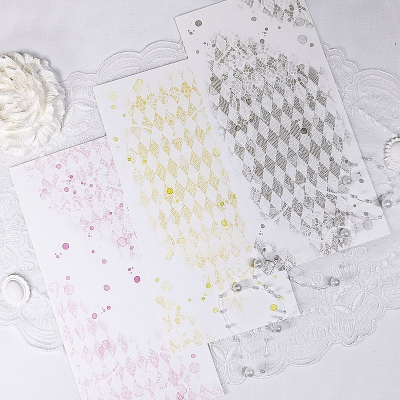 蕾丝图案-背景纸2号 - 贴纸 - 纸 